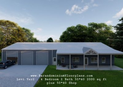 evi-version-2-3d-rendering-4Bed-2Bath–2000-sq-ft-floor-plan-plus-shop
