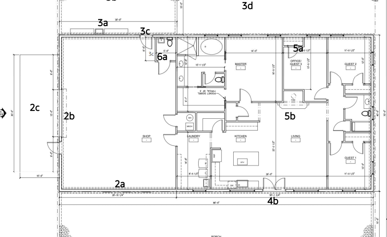 Modified Barndominium Floor Plan Example