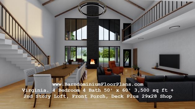 Virginia-barndominium-dining-room-3d-rendering-interior-4bed-4-bath-3500-sq-ft-floor-plan