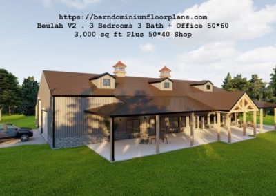 barndominiumfloorplans-beulah-version2-barndominium-3d-rendering-left-view-3bed-3bath-3000-sq-ft-floor-plan