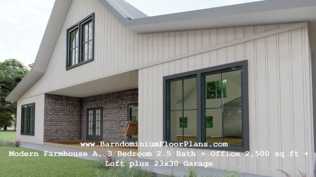modern-farmhouse-version-a-3d-rendering-3bed-2.5-bath-2500-sq-ft-floor-plan-with-office-plus-loft