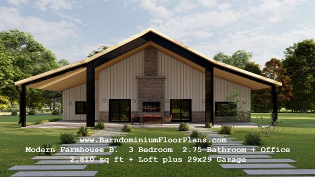 modern-farmhouse-version-b-3d-rendering-front-view-3-bed-3-bath-2810-sq-ft-floor-plan-with-office-plus-shop