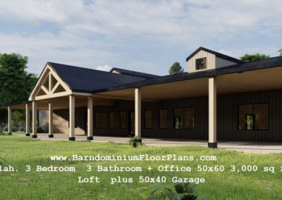 Beulah-barndominium-50x60-3Bed-3Bath-Office- 3000-sqft-plus-Loft-plus-Garage