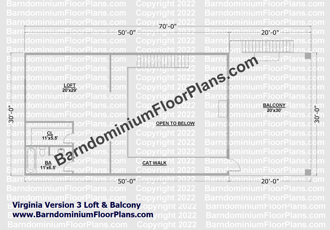 Virginia Version 3 Balcony and Loft Floor Plan