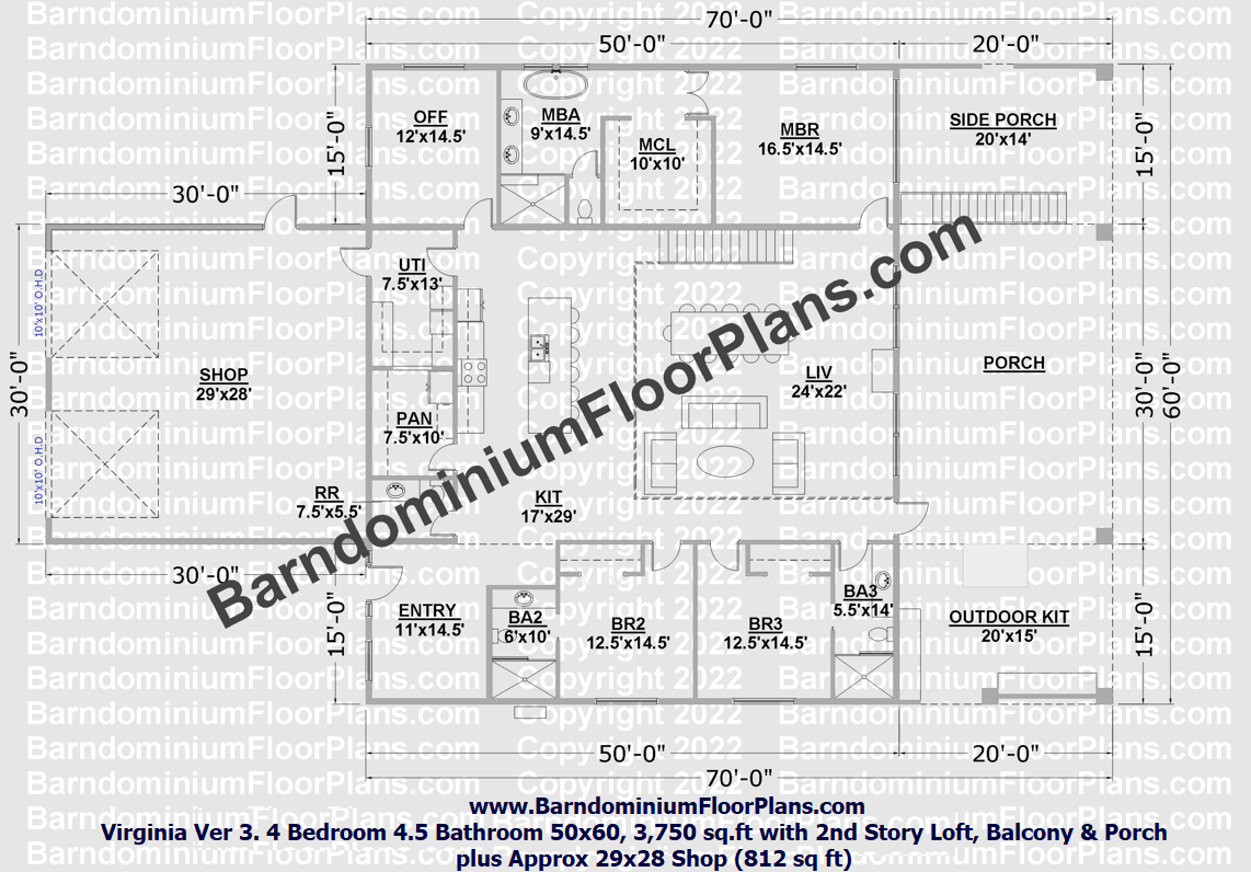 Virginia-version-3-barndominium-floor-plan-50x60-3750-sq-ft-4-bedroom-4.5-bath-barndominiumfloorplans