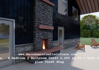 BarndominiumFloorPlans Burton Barndominium 4 bed 3 Bath 50x45 2250 sq.ft plus Loft Option plus Shop