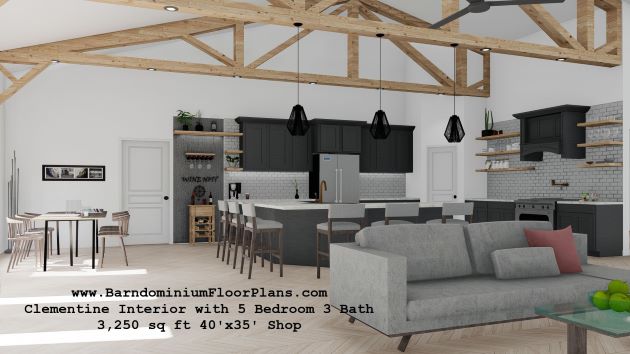 Clementine-barndominium-Interior-3d-rendering-kitchen-area