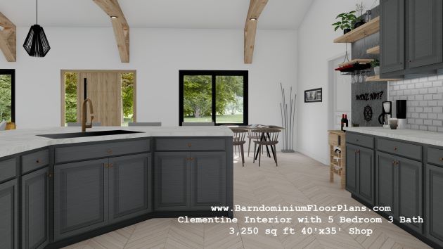Clementine-barndominium-Interior-3d-rendering-kitchen-island