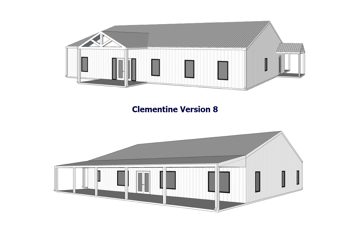 barndominiumfloorplans clementine version 8 3d elevation perspective