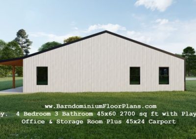 barndominiumfloorplans Ashley Barndominium Interior with playroom livingroom 45x60 2,700 sq ft floor plan