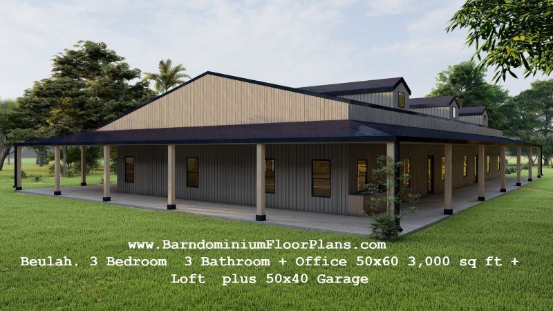 Beulah-barndominium-3-Bedroom-3-Bathroom-plus-Office-3000-sqft-Loft-plus-Garage
