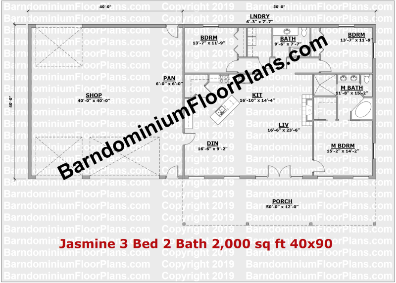 Jasmine-barndominium-floor-plan-40x90-3bed-2bath
