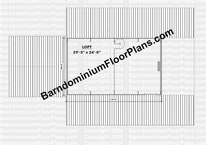 Modern-farmhouse-B-Barndominium-2810-sqft-loft-floor-plan