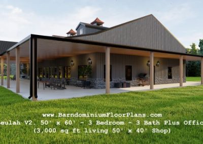beulah-version2-barndominium-3d-rendering-sideview-3bed-3bath-3000-sq-ft-floor-plan