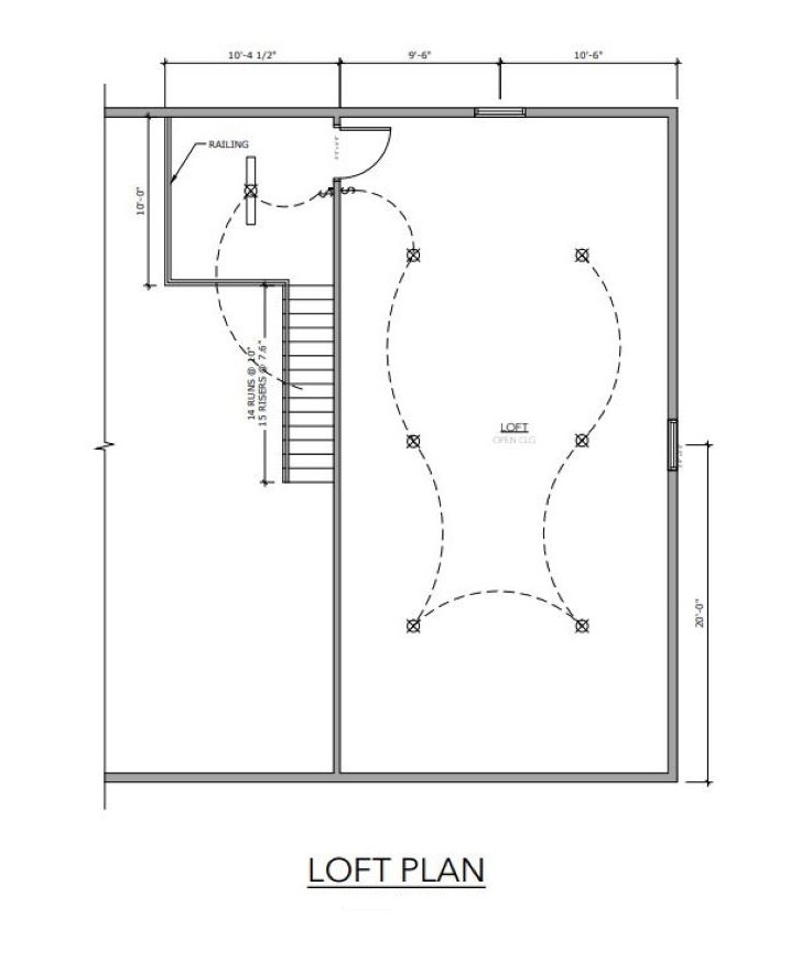 Autumn V2 barndominium Loft floor plan