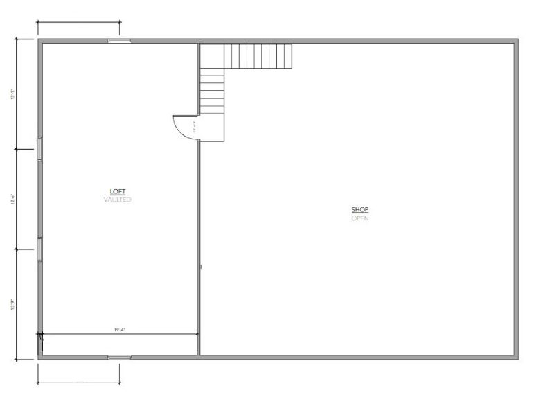 Autumn version 10 barndominium loft floor plan