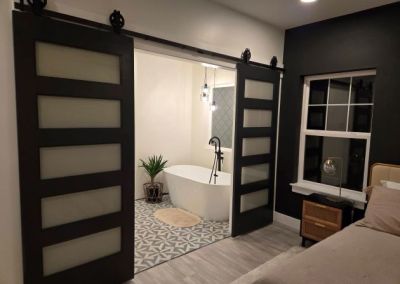 Modified Levi Barndominium 3600 sqft in Columbia Missouri Master Bathroom