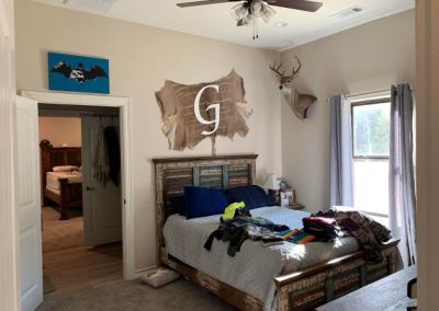 Modified Clementine barndominium 3250 sqft in Texas Bedroom