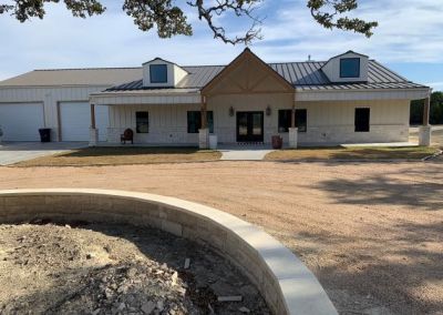 Modified Clementine barndominium 3250 sqft in Texas Finished Front Exterior