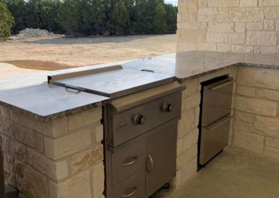 Modified Clementine barndominium 3250 sqft in Texas Outdoor cooking stove