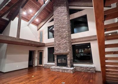 Modified Virginia V3 Barndominium in Montana Interior Exposed HVAC