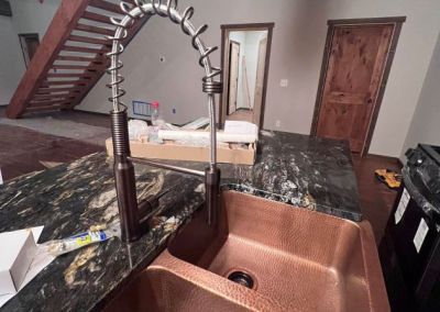 Modified Virginia V3 Barndominium in Montana Interior Kitchen Sink