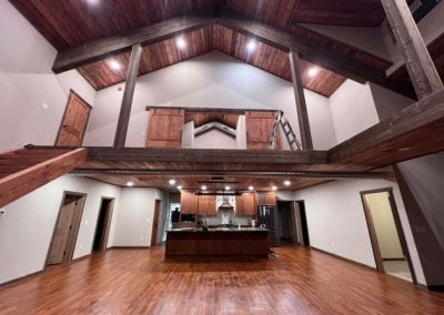 Modified Virginia V3 Barndominium in Montana Interior Living Room and Kitchen