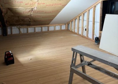 Custom Floor Plan 40x80 Barndominium in Montana drywall interior loft