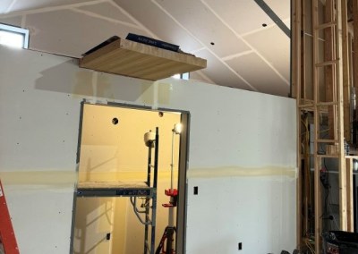 Custom Floor Plan 40x80 Barndominium in Montana drywall and framing interior