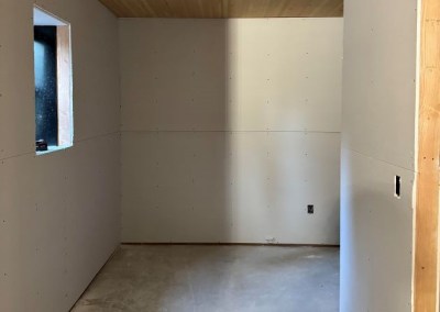 Custom Floor Plan 40x80 Barndominium in Montana drywall interior