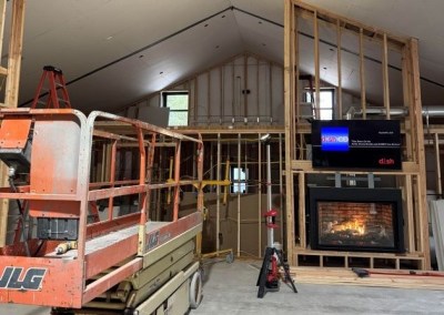 Custom Floor Plan 40x80 Barndominium in Montana interior framing drywall